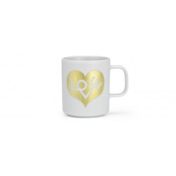 Coffee Mugs - Love Heart, gold