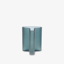 T Vase grey blue small